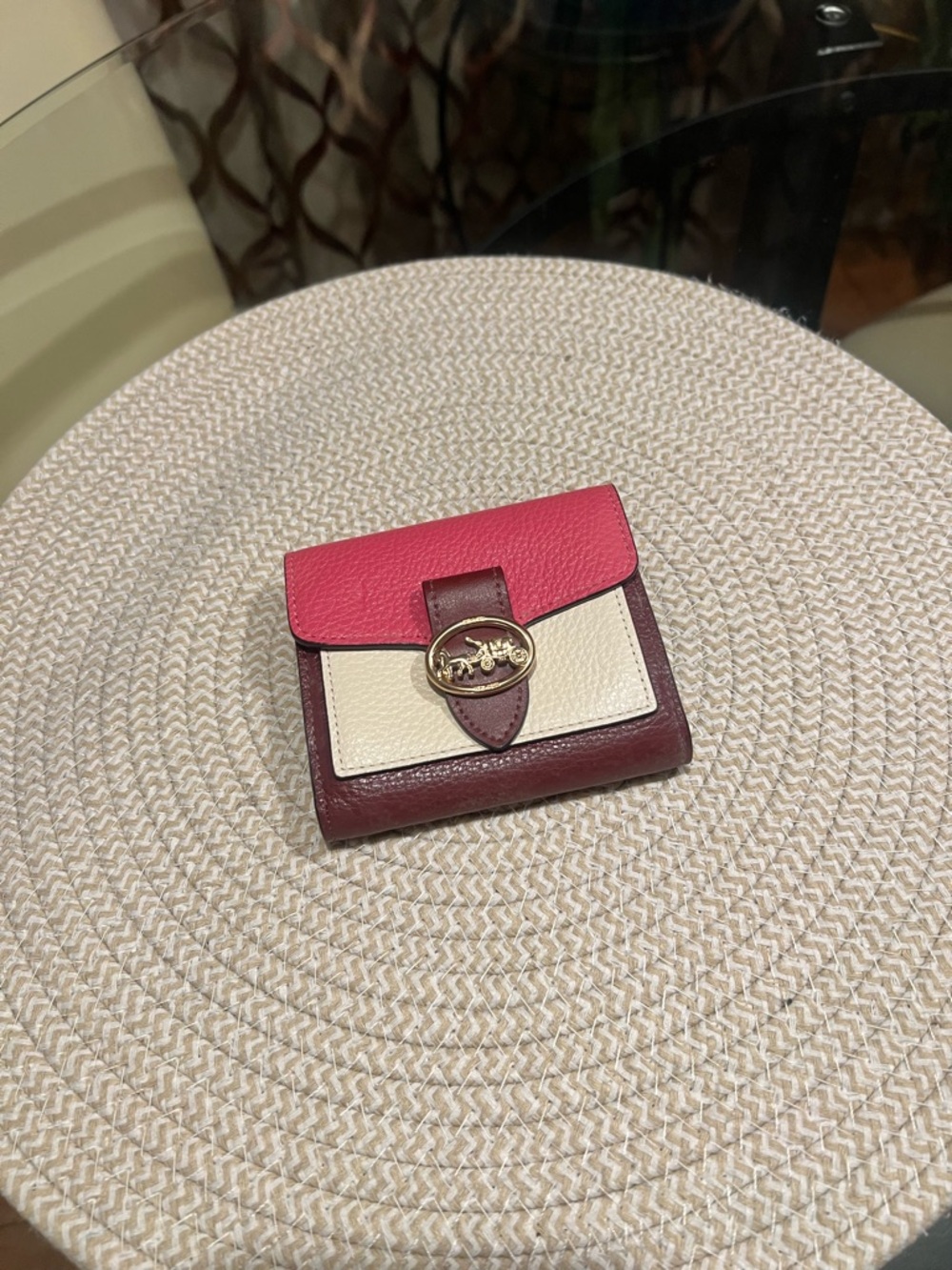 Coach Georgie Small Wallet In Colorblock - Picture 3 of 11